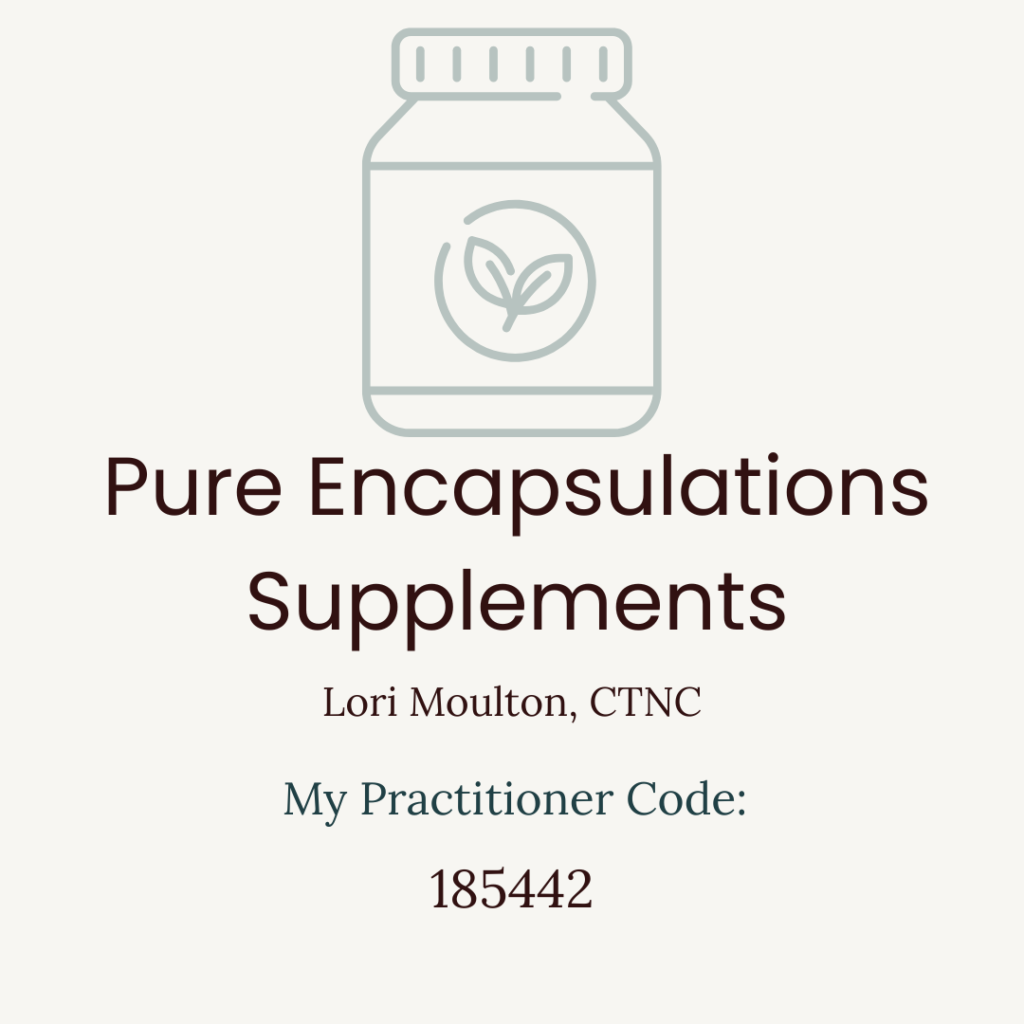 Pure Encapsulations Supplements with Practitioner code:  185442